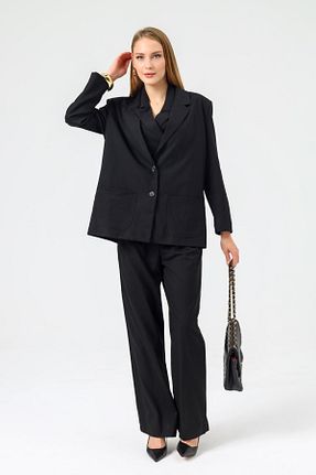 ست بالاتنه و پائین تنه مشکی زنانه بافتنی Dilek Aydın Atelier - کد 870850999