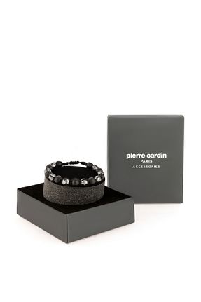 دستبند جواهر مشکی مردانه سنگ Pierre Cardin - کد 869811258