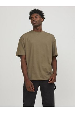 تیشرت خاکی مردانه یقه دوچرخه Jack & Jones - کد 850872182