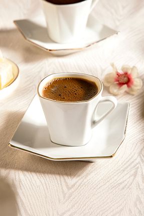 فنجان قهوه سفید 6 نفره Nehir - کد 861312831