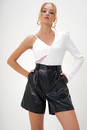 بلوز سفید زنانه ساده Trend Alaçatı Stili - کد 868655992