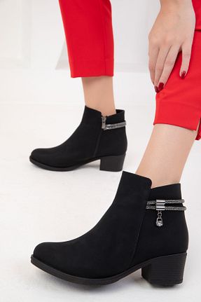 بوت / نیم بوت مشکی زنانه چرم مصنوعی SOHO - کد 865467014