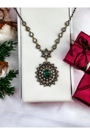 گردنبند جواهر سبز زنانه FAYRA ACCESSORIES - کد 825397050