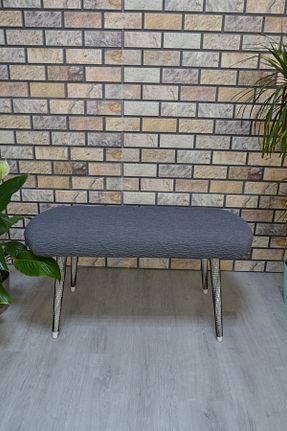 پوف و نیمکت طوسی 96 x 40 COVER TEKSTİL - کد 868446920