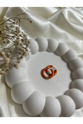 گوشواره استیل (فولاد) نارنجی زنانه استیل (فولاد) JEWELRY - کد 868454043