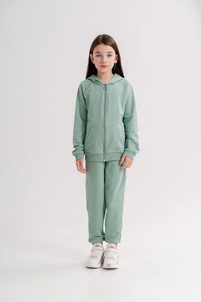 ست بالاتنه و پائین تنه سبز بچه گانه بافت Mışıl Kids - کد 859662659