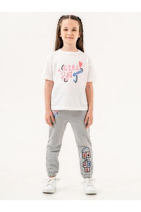 ست بالاتنه و پائین تنه طوسی بچه گانه بافتنی Mışıl Kids - کد 829371665