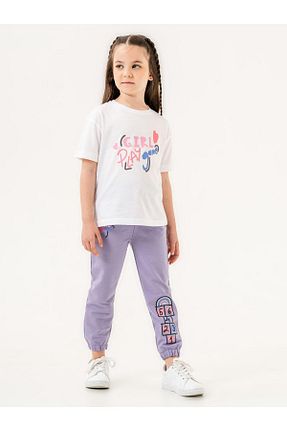 ست بالاتنه و پائین تنه بنفش بچه گانه بافتنی Mışıl Kids - کد 829382222