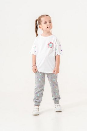 ست بالاتنه و پائین تنه طوسی بچه گانه بافت Mışıl Kids - کد 836056583