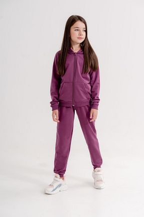 ست بالاتنه و پائین تنه صورتی بچه گانه بافت Mışıl Kids - کد 859662980