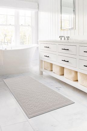 پادری حمام بژ 1 پارچه Koza Home - کد 833043866