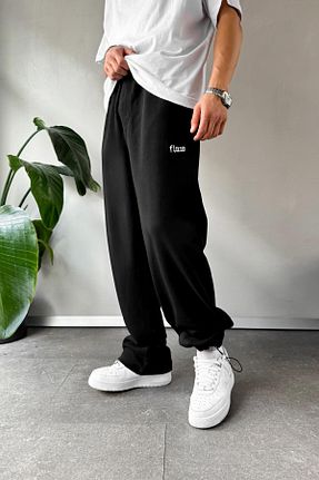 شلوار کرمگن مشکی مردانه اورسایز Flaw Wear - کد 868530414