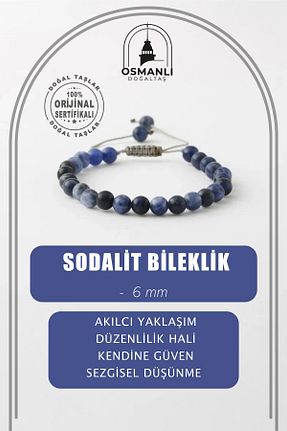 دستبند جواهر آبی زنانه سنگ طبیعی OSMANLI DOĞAL TAŞ - کد 660012135