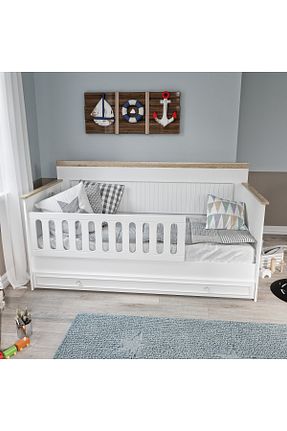 تخت خواب بچه گانه و مونته سوری سفید MDF Baby Darling - کد 837055083