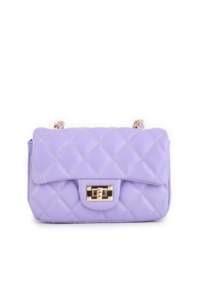 کیف پستچی بنفش زنانه چرم مصنوعی Nas Bag - کد 729033641
