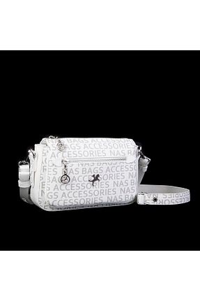 کیف پستچی سفید زنانه چرم مصنوعی Nas Bag - کد 846468582