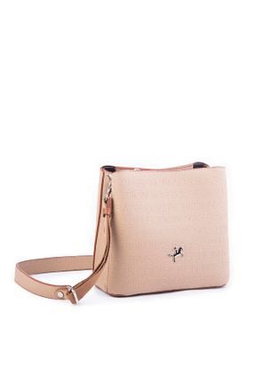 کیف پستچی بژ زنانه چرم مصنوعی Nas Bag - کد 820986529