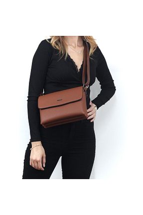 کیف پستچی قهوه ای زنانه چرم مصنوعی Nas Bag - کد 684473933