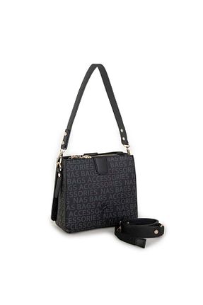 کیف پستچی مشکی زنانه چرم مصنوعی Nas Bag - کد 684473360