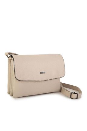 کیف پستچی بژ زنانه چرم مصنوعی Nas Bag - کد 684472043