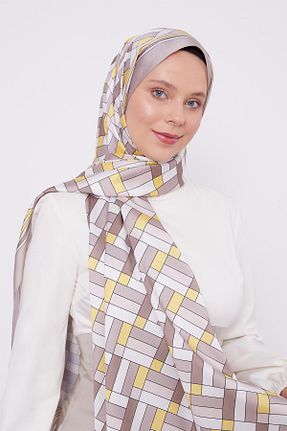 شال قهوه ای زنانه پنبه ای Levidor - کد 868612063