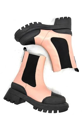 بوت / نیم بوت صورتی زنانه چرم خالص SAST - کد 868618978