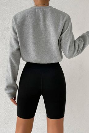 سوئیشرت طوسی زنانه چاپی LUCKYPORT - کد 868626460