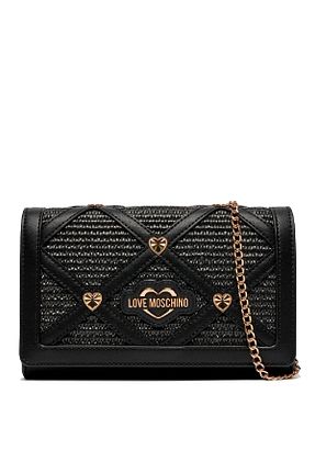 کیف دوشی قهوه ای زنانه حصیر Love Moschino - کد 837970456