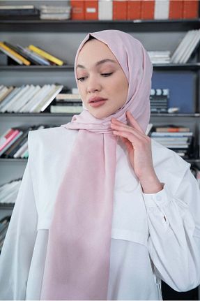 شال صورتی زنانه ابریشم A/F fezah prive - کد 868638829