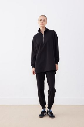 ست بالاتنه و پائین تنه مشکی زنانه بافتنی MVStore - کد 868647639