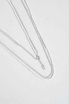 گردنبند نقره سفید زنانه 925 عیار So Chic - کد 868672668