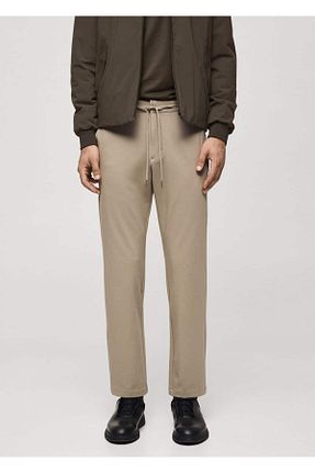 شلوار بژ مردانه پلی استر MANGO Man - کد 856987665