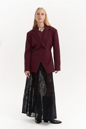 کت زرشکی زنانه رگولار MAİ COLLECTİON - کد 868683385