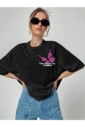 تیشرت مشکی زنانه اورسایز MONTANA - کد 683239828