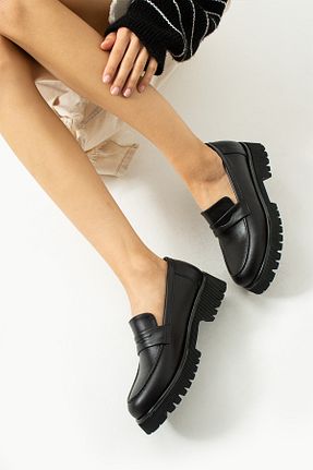 کفش کژوال مشکی زنانه چرم لاکی Lion shoes - کد 868689300