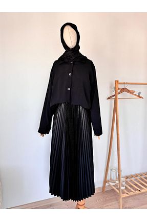 تونیک حجاب مشکی زنانه بافتنی Muhtelif - کد 869300268