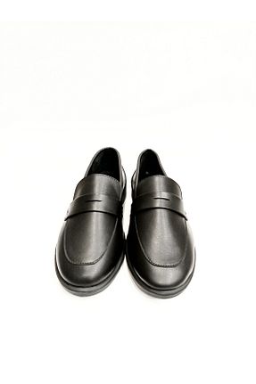 کفش لوفر مشکی زنانه چرم خالص Escarpinshoes - کد 869300934