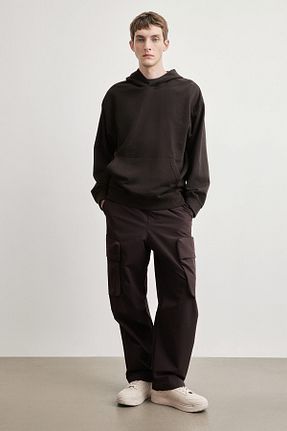 سوئیشرت قهوه ای مردانه ساده H&M - کد 868753094