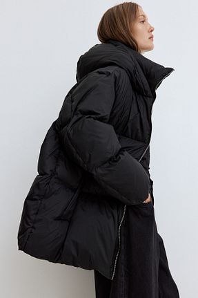 پالتو پشمی مشکی زنانه بدون آستر H&M - کد 868752433