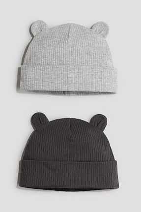 کلاه مشکی بچه گانه پنبه ای H&M - کد 869353341