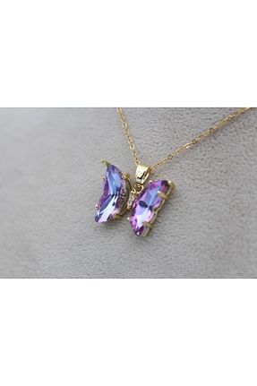 گردنبند استیل ( فولاد ) آبی زنانه استیل ضد زنگ Alina Jewelry - کد 868768009