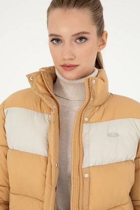 کاپشن قهوه ای زنانه کراپ U.S. Polo Assn. - کد 859886427