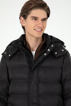 پالتو پشمی مشکی مردانه گشاد U.S. Polo Assn. - کد 859936266