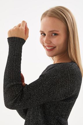 پلیور مشکی زنانه ساده Fashion Friends - کد 868874087