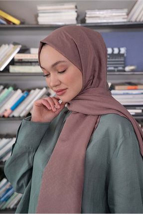 شال قهوه ای زنانه ابریشم A/F fezah prive - کد 868878821