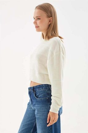 پلیور نباتی زنانه کراپ Fashion Friends - کد 868874064