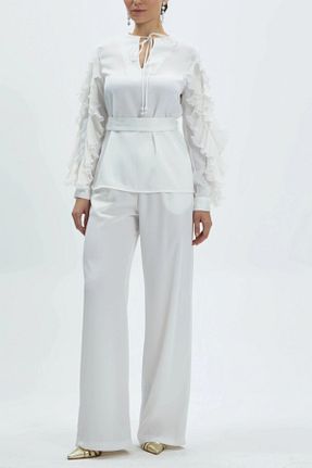 ست بالاتنه و پائین تنه نباتی زنانه بافتنی Serpil - کد 868882133