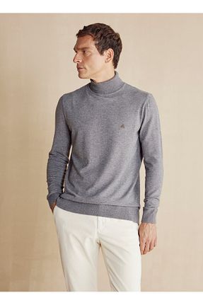 پلیور طوسی مردانه ساده BROOKS BROTHERS - کد 868910101