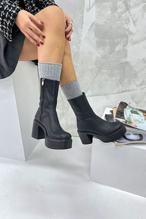 بوت / نیم بوت مشکی زنانه چرم مصنوعی inizio - کد 868895826