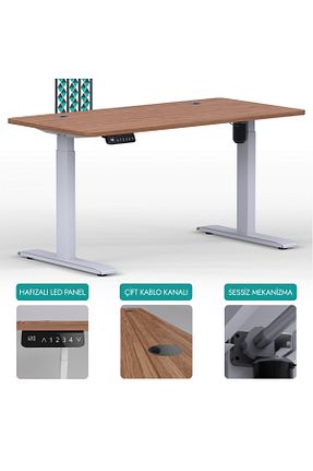 میز تحریر قهوه ای 140 cm EDUSA - کد 869648319